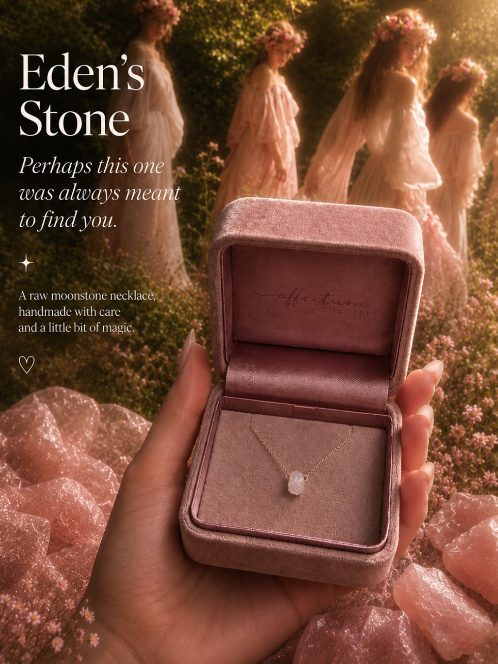 Eden’s Stone - Colier ARGINTIU handmade cu piatră semiprețioasă neregulată