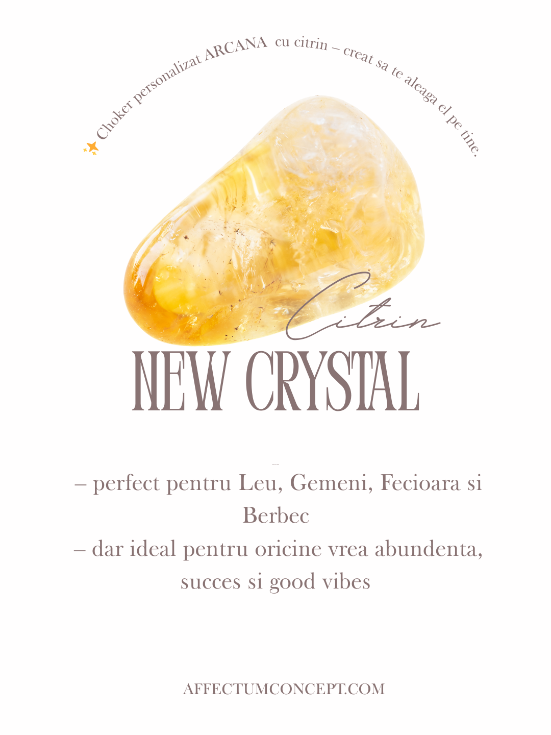 Choker personalizat cu INITIALE si piatra semiprețioasă - "ARCANA" (35 cm)